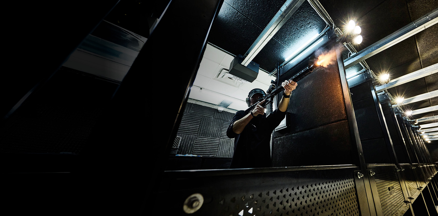 Man with Rifle at Blackfrog arms range